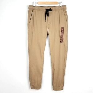 NWT West 49 Men's Khaki Tan Twill Joggers Elastic Waist Large